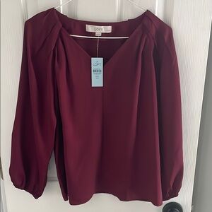 LOFT Women's Burgundy Top, XXSP